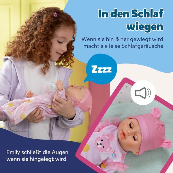 BABY Born Emily Lauf mit Mir – interaktive 43-cm-Puppe mit Sohn und Bewegung