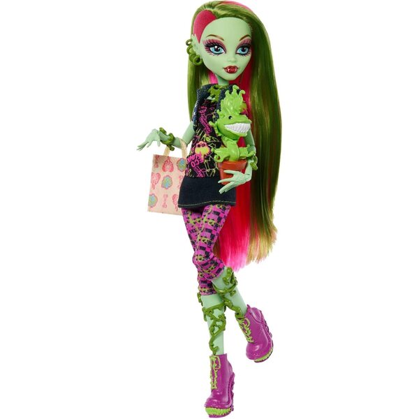 Venus McFlytrap Monster High - συλλεκτική κούκλα με βάση, ημερολόγιο και αξεσουάρ