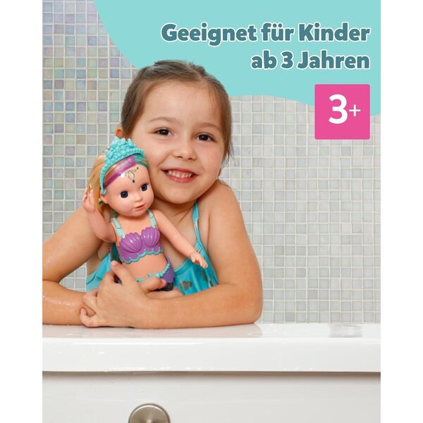 BABY Born Meerjungfrau 43 cm mit buntem Schwanz und gefärbten Haaren für Kinder ab 3 Jahren
