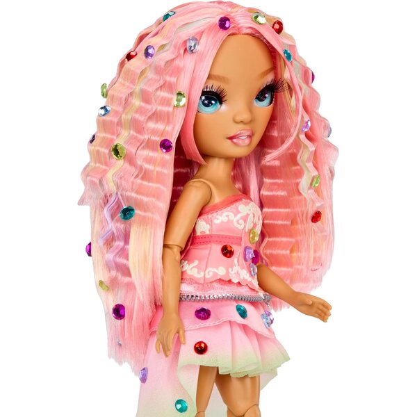 Rainbow High Adeline Rose 28 cm – Bambola Moda Rosa con Accessori Scintillanti