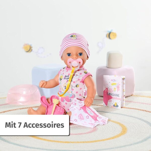 BABY Born Lena 36 cm – Puppe mit 7 Funktionen ohne Batterien für Kinder ab 1 Jahr