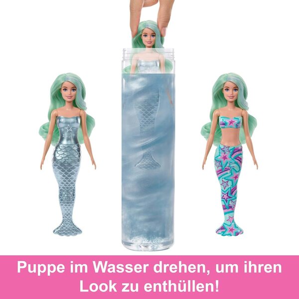 Barbie Color Reveal Mermaid-Serie: 6 Überraschungen und Veränderung der Haarfarbe