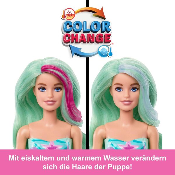 Barbie Color Reveal Mermaid-Serie: 6 Überraschungen und Veränderung der Haarfarbe