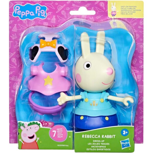 Peppa Pig Luisa Puppenlöffel 15 cm mit 6 interaktiven Accessoires und Kleidung für Mädchen