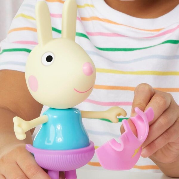 Peppa Pig Luisa Puppenlöffel 15 cm mit 6 interaktiven Accessoires und Kleidung für Mädchen