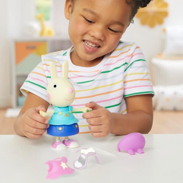 Peppa Pig Luisa Puppenlöffel 15 cm mit 6 interaktiven Accessoires und Kleidung für Mädchen