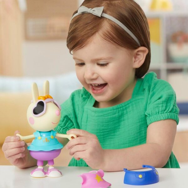 Peppa Pig Luisa Puppenlöffel 15 cm mit 6 interaktiven Accessoires und Kleidung für Mädchen