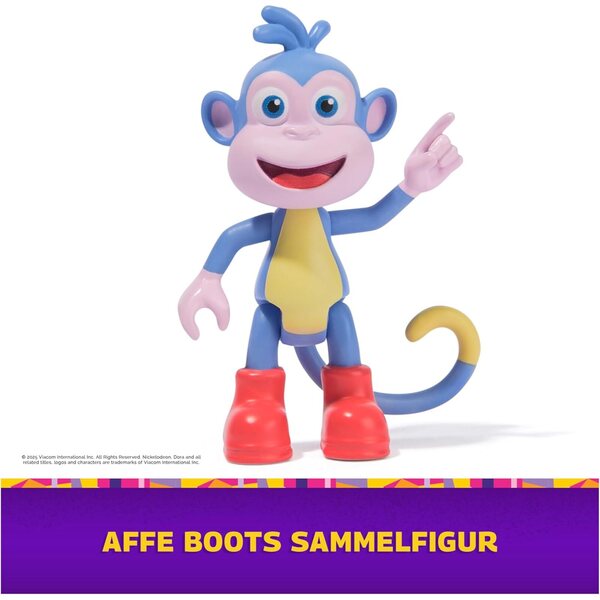 Dora Puppe 22 cm mit Schwanz zum Kamm, Rucksack und Affenstiefeln, Spiel für Kinder ab 3 Jahren
