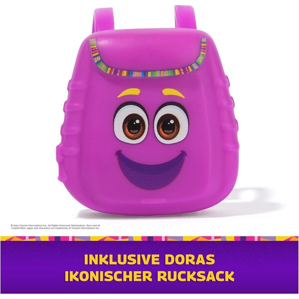 Dora Puppe 22 cm mit Schwanz zum Kamm, Rucksack und Affenstiefeln, Spiel für Kinder ab 3 Jahren