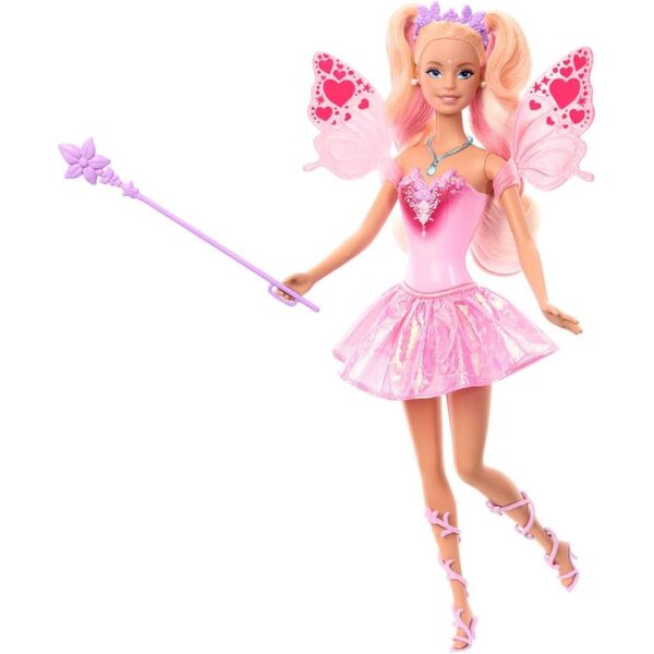 Barbie Fatata con Ali e Outfit a Cambiamento Colore e Accessori Magici