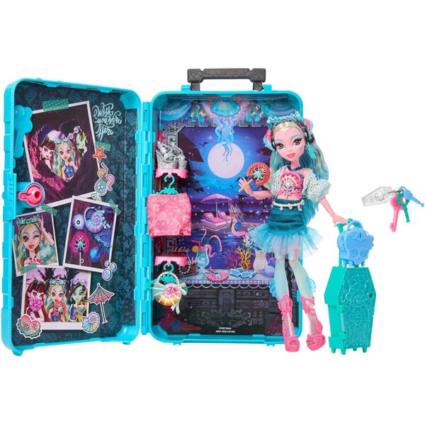 Monster High Skulltimate Secrets Lagoona Blue mit über 19 Accessoires und Reisekoffer