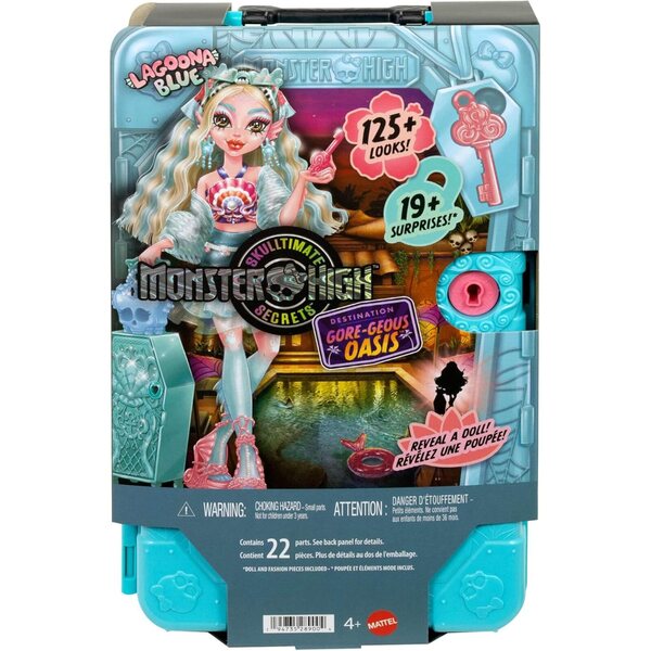 Monster High Skulltimate Secrets Lagoona Blue mit über 19 Accessoires und Reisekoffer