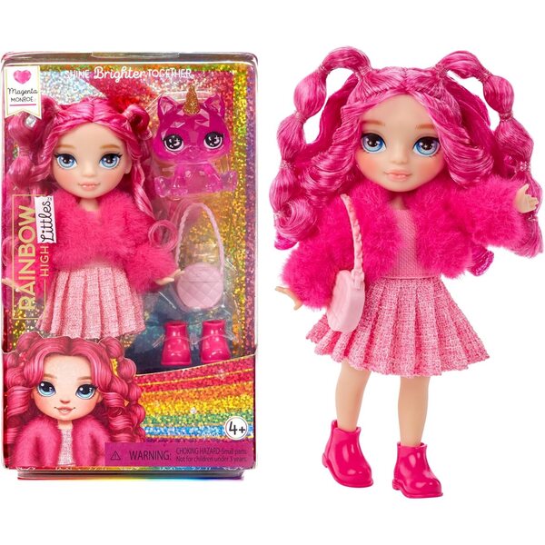 Rainbow High Littles Magenta Monroe - Pupa Moda Rosa 14 см с магическо коте