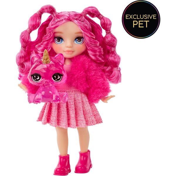 Rainbow High Littles Magenta Monroe - Pupa Moda Rosa 14 cm con Gattino Magico
