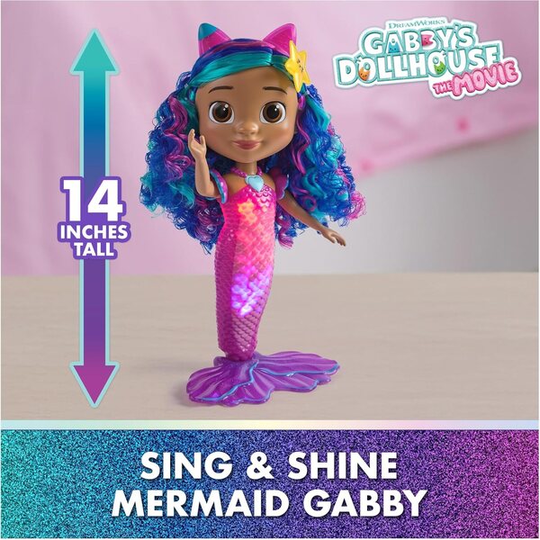 Gabby e la Casa Magica – Pupa Sirena 35 cm con Luci, Suoni e Accessori per Bambini