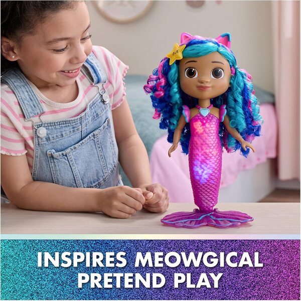 Gabby e la Casa Magica – Pupa Sirena 35 cm con Luci, Suoni e Accessori per Bambini