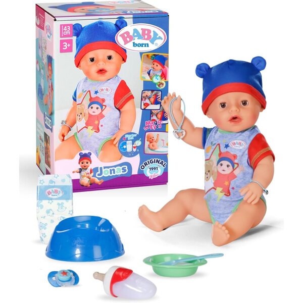 BABY Born Jonas - Pupo 43 cm mit 10 echten Funktionen und ohne Batterien für Kinder ab 3 Jahren