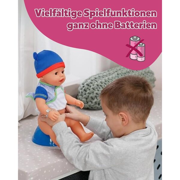 BABY Born Jonas - Pupo 43 cm mit 10 echten Funktionen und ohne Batterien für Kinder ab 3 Jahren