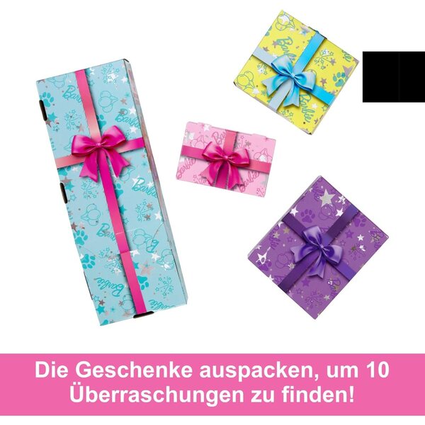 Barbie Party Unboxed Birthday Bows Set con 10 Sorprese e Accessori Compleanni