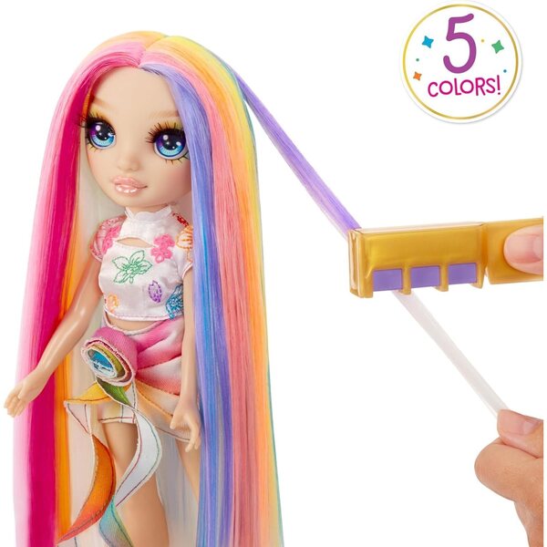 Rainbow High Amaya Puppa con Haarkreide Set 28 cm - Colora, Stila e Gioca