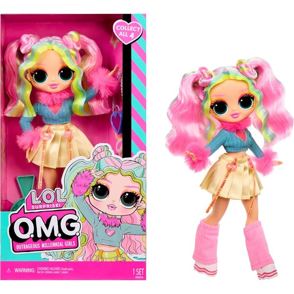 L.O.L. Überraschung! OMG Bubblegum DJ – Modepuppe mit einzigartigem Stil und rosa Accessoires
