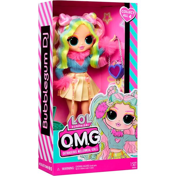 L.O.L. Überraschung! OMG Bubblegum DJ – Modepuppe mit einzigartigem Stil und rosa Accessoires