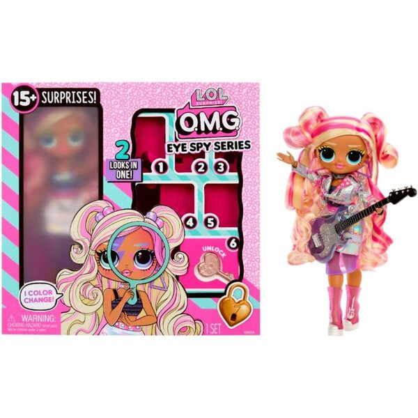 L.O.L. Überraschung! OMG Eye Spy Series Rockstar – Babe mit Mode und Accessoires zum Entdecken
