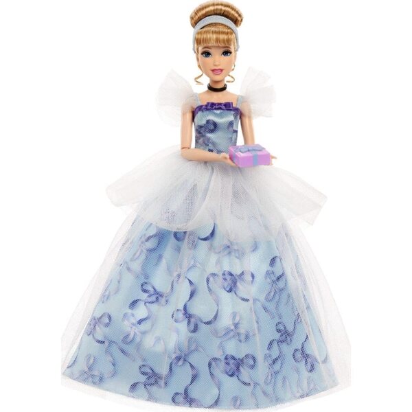 Mattel Disney Principessa Cinderella Bambola Compleanno in Abito da Ballo Elegante