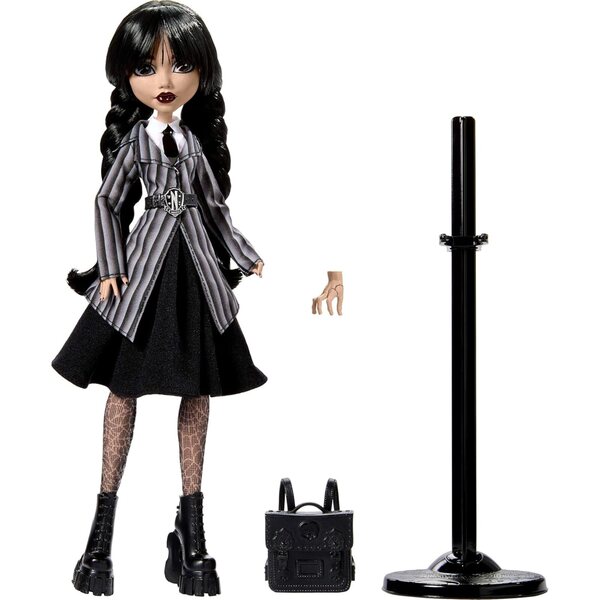 Monster High Wednesday Addams Bambola Nevermore Academy con Accessori Originali