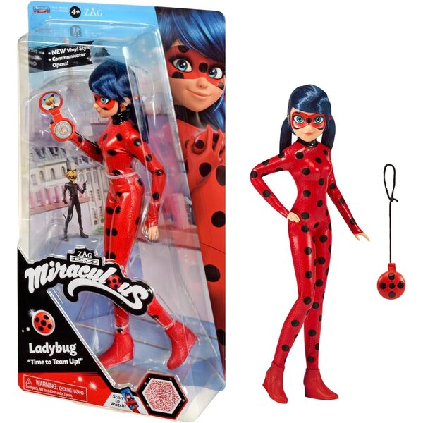 BANDAI Ladybug Figur 26 cm mit Jojo Telefonico und Vinyl-Kostüm