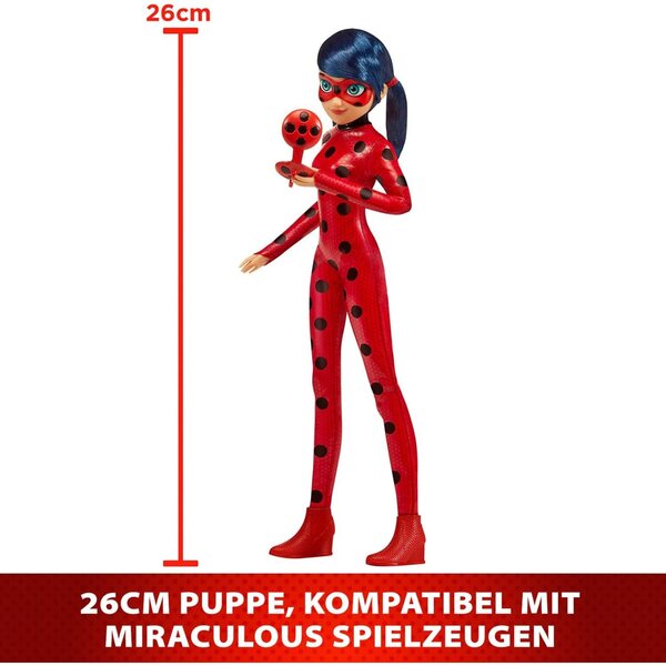 BANDAI Ladybug Figur 26 cm mit Jojo Telefonico und Vinyl-Kostüm