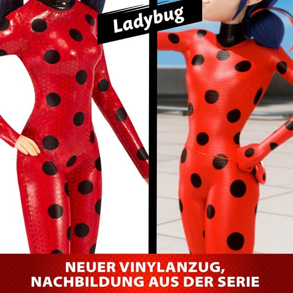 BANDAI Ladybug Figur 26 cm mit Jojo Telefonico und Vinyl-Kostüm