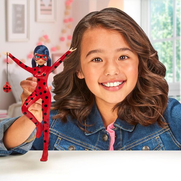 BANDAI Ladybug Figur 26 cm mit Jojo Telefonico und Vinyl-Kostüm
