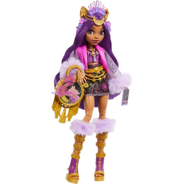 Monster High Clawdeen Wolf mit Festival-Outfits und aufregenden Accessoires