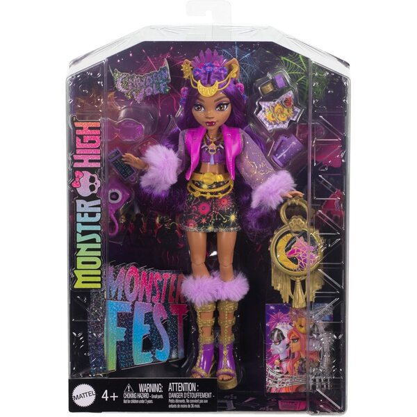 Monster High Clawdeen Wolf con outfit da festival e accessori emozionanti