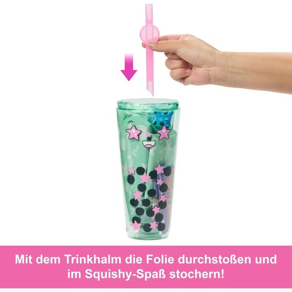 Barbie Pop Reveal Bubble Tea Pupa Grüner Tee mit 8 Überraschungen, Parfüm und Zubehör