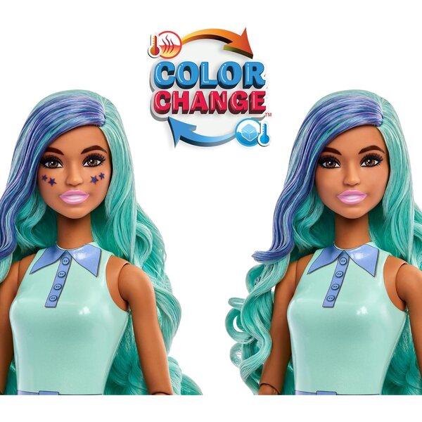 Barbie Pop Reveal Bubble Tea Pupa Grüner Tee mit 8 Überraschungen, Parfüm und Zubehör