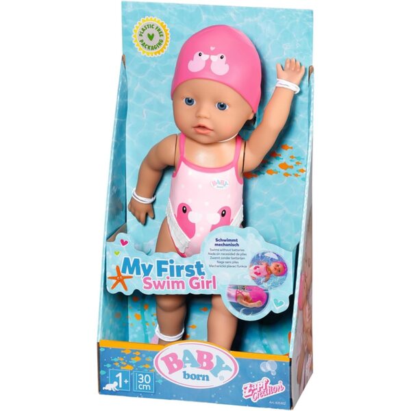 BABY Born Lizzie Pupa Schwimmerin 30 cm ohne Batterien mit rosa Badeanzug