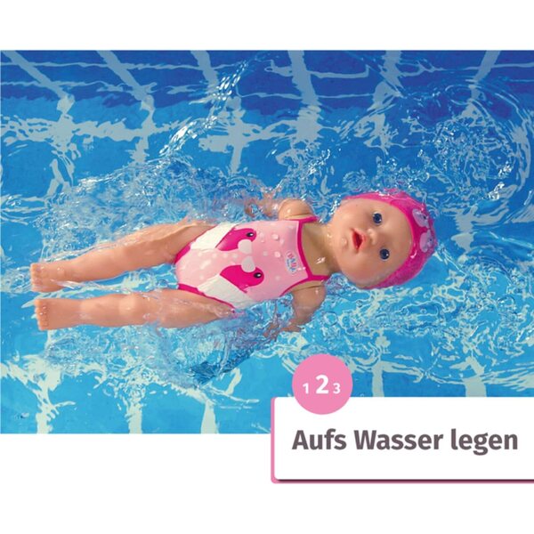 BABY Born Lizzie Pupa Schwimmerin 30 cm ohne Batterien mit rosa Badeanzug