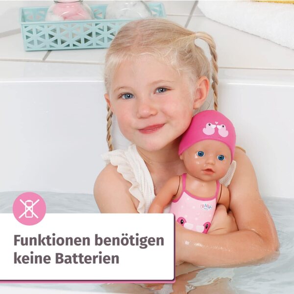 BABY Born Lizzie Pupa Schwimmerin 30 cm ohne Batterien mit rosa Badeanzug