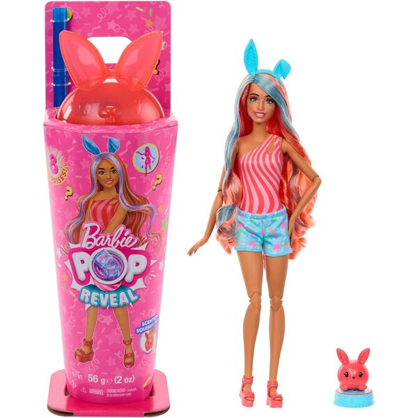 Barbie Pop Reveal Shakes-Serie mit 8 Überraschungen und Parfüm – Kätzchenmode und Accessoires
