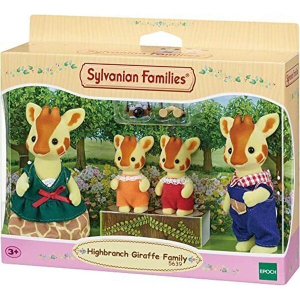 Sylvanian Families 5639 Giraffen Familie – Set mit 4 Figuren für Kinder ab 3+ Jahren