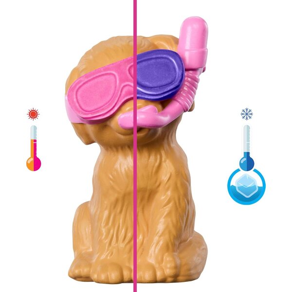 Barbie Welpen-Pool Party-Spielset mit Herzpool, 2 Puppen und Zubehör