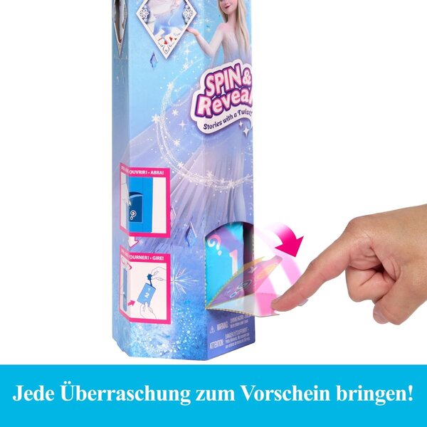 Mattel Disney Elsa Spin & Reveal: 11 Sorprese, Accessori e Poupée Ispirata alla Eiskönigin