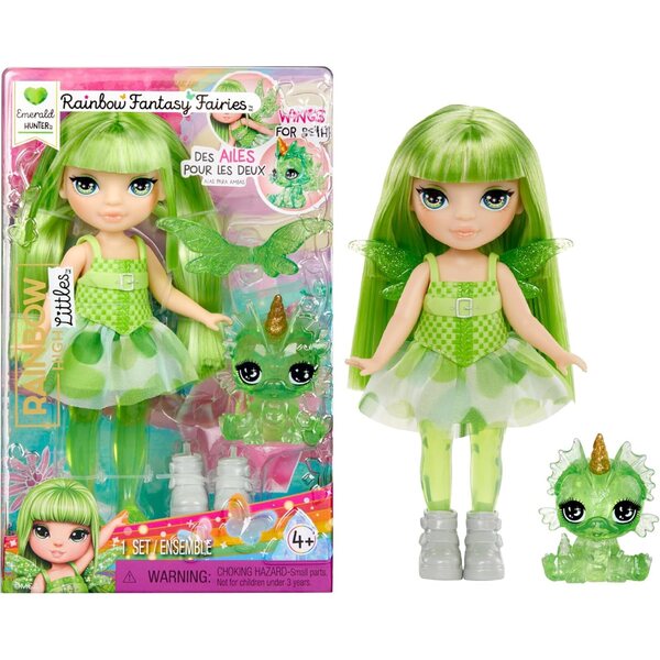 Rainbow High Littles Emerald: Приказна кукла с магически дракон и сменяеми крила