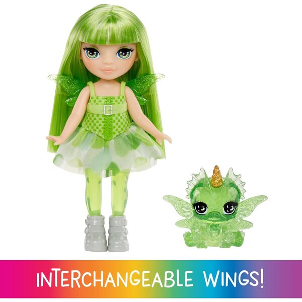 Rainbow High Littles Emerald: Pupa Fatata con Drago Magico e Ali Scambiabili