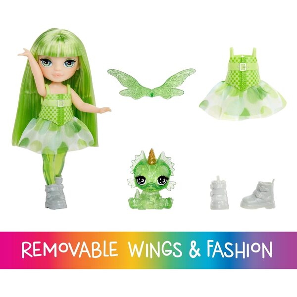 Rainbow High Littles Emerald: Pupa Fatata con Drago Magico e Ali Scambiabili