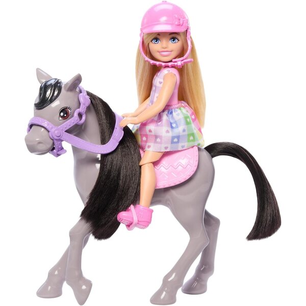 Barbie Chelsea con Pony e Accessori Rosa per Bambini da 3 Anni
