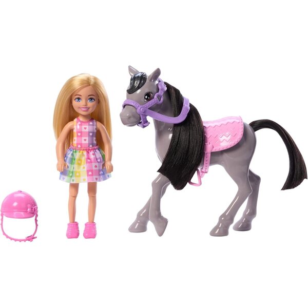 Barbie Chelsea con Pony e Accessori Rosa per Bambini da 3 Anni