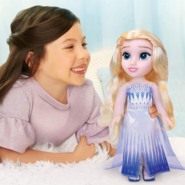Elsa Frozen 2 35 cm große Puppe mit detaillierten Augen und elegantem Kleid für Mädchen ab 3 Jahren